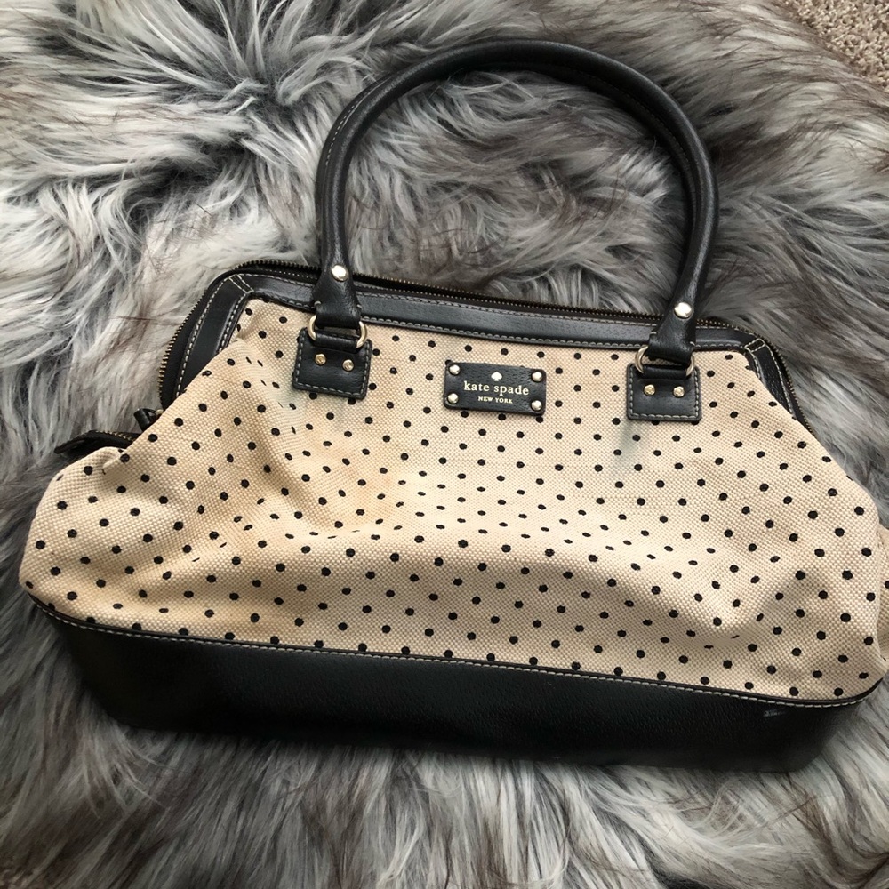 Kate Spade Polka Dot Canvas Shoulder Bag